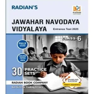 Radian Jawahar Navodaya Vidyalaya JNV Practice Set With Latest Solved Paper Entrance Exam 2025 Book for Class 6 English Medium